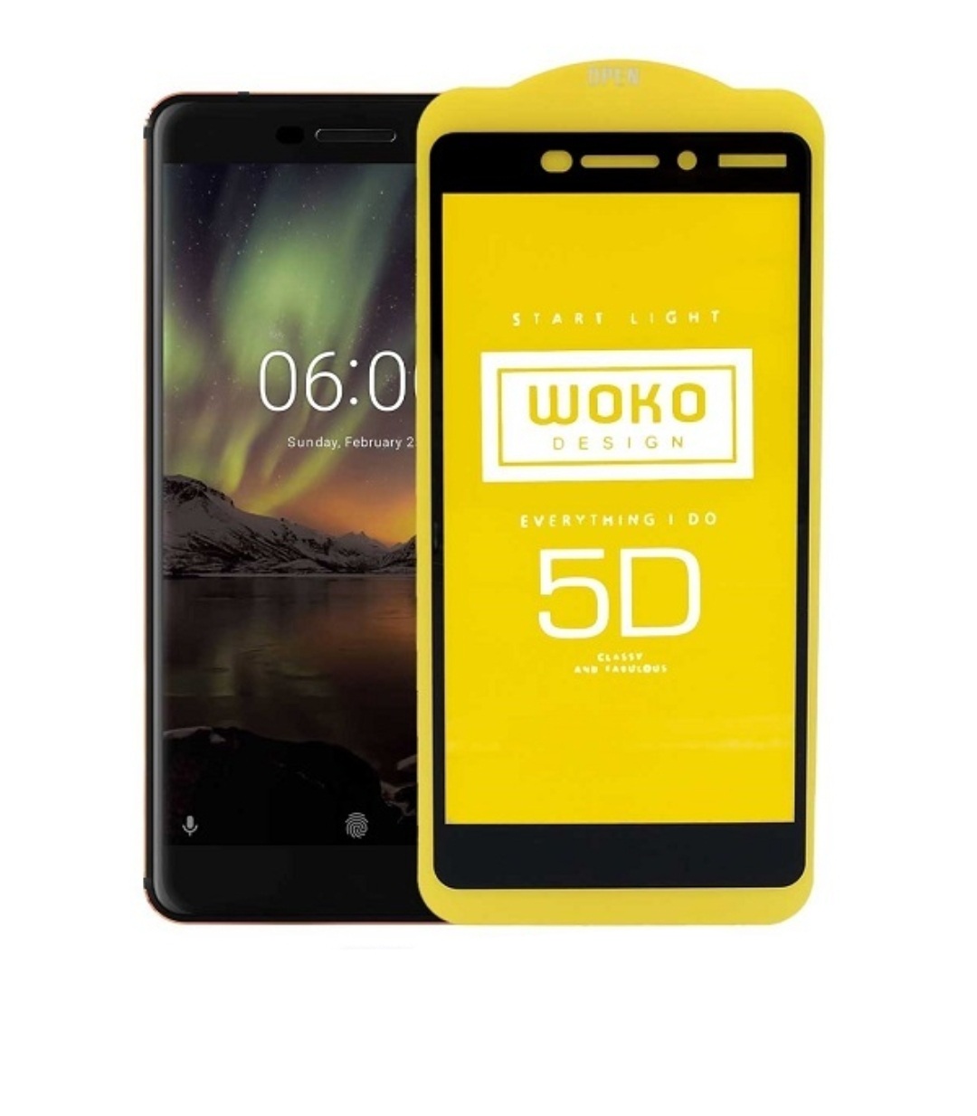 گلس شیشه ای گوشی Nokia 6.1 نوکیا مدل  فول کاور